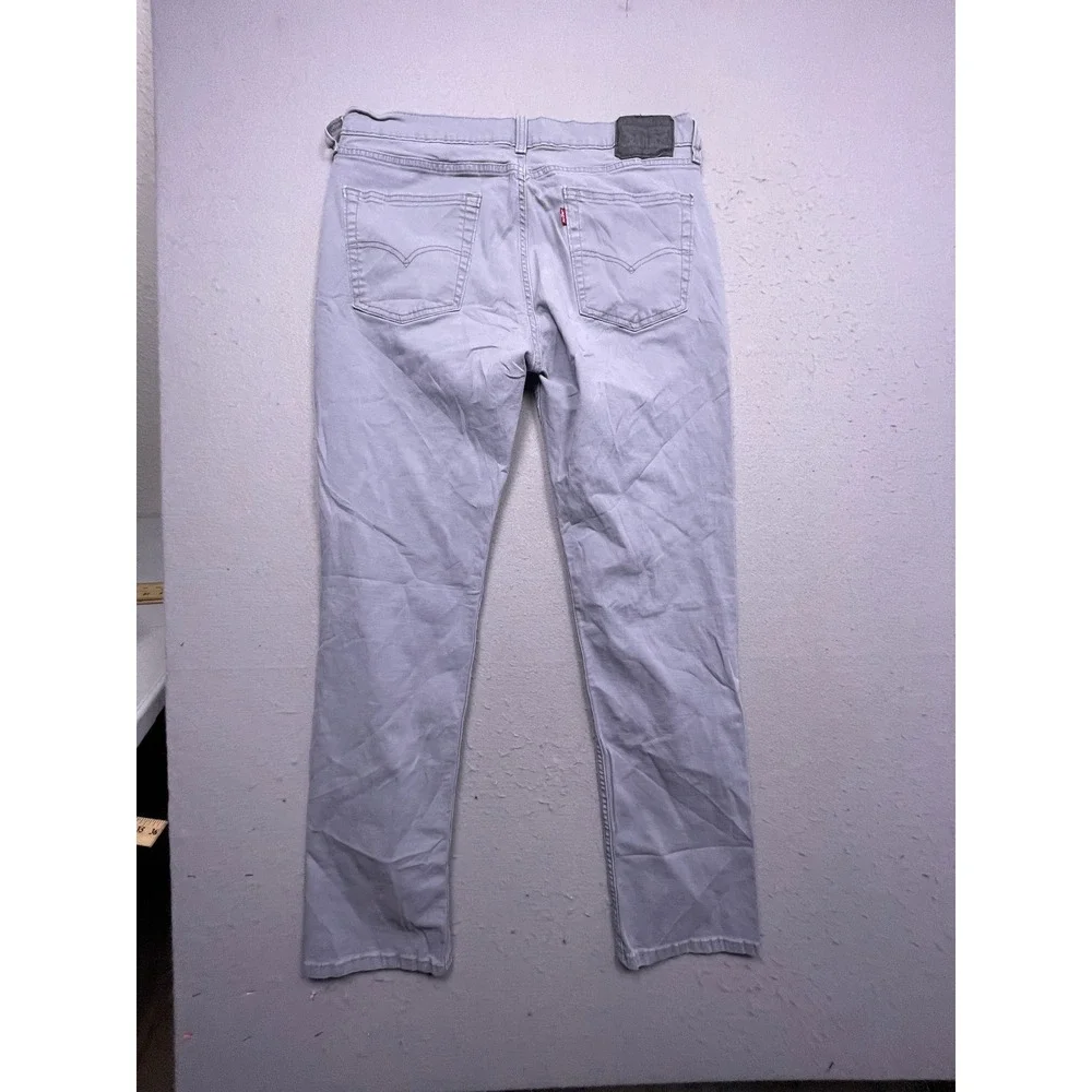 Levi's 514 Straight Fit Cotton Blend Light Gray W36 L34 Mens